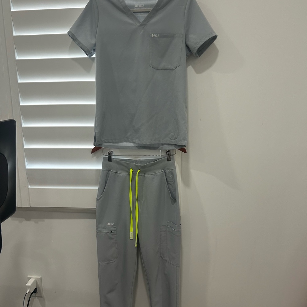 Figs Limited Edition Silver Bullet Technical Collection Scrub Top and Yola Pants